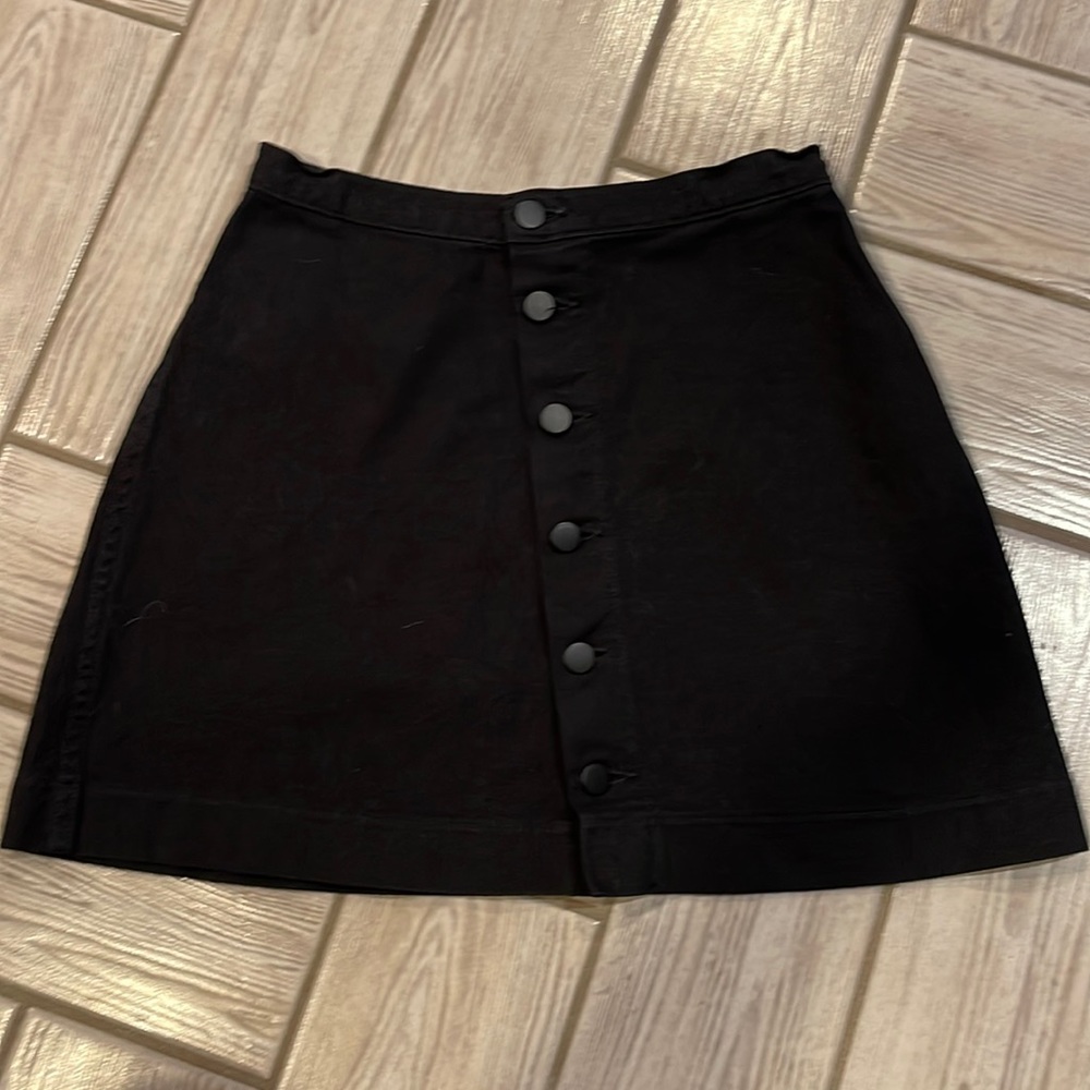Black denim mini  skirt
